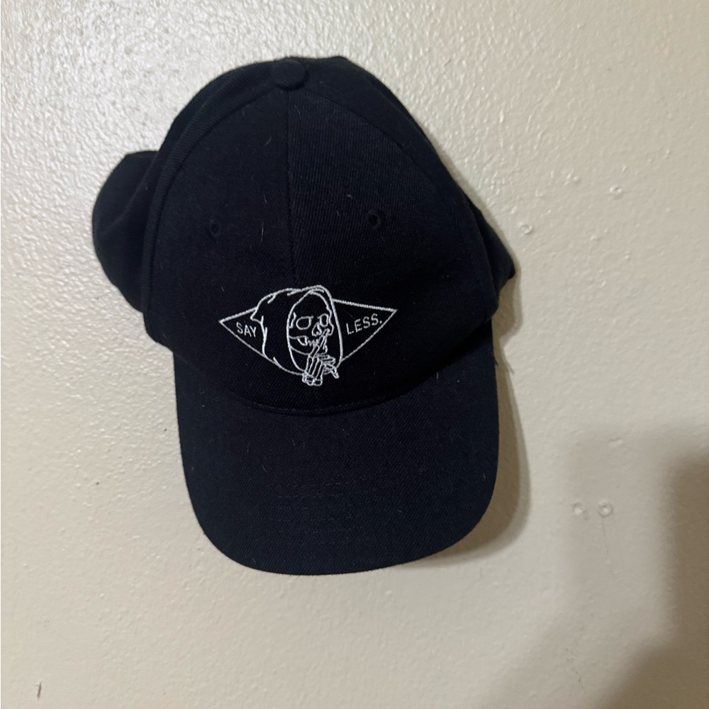 Black Graphic Baseball Cap